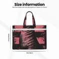thumbnail image 3 of Honeii Graphic Seal On Stripes Print Canvas Tote Bag with Compartments Laptop Tote Bag Large Tote Bag, 3 of 8