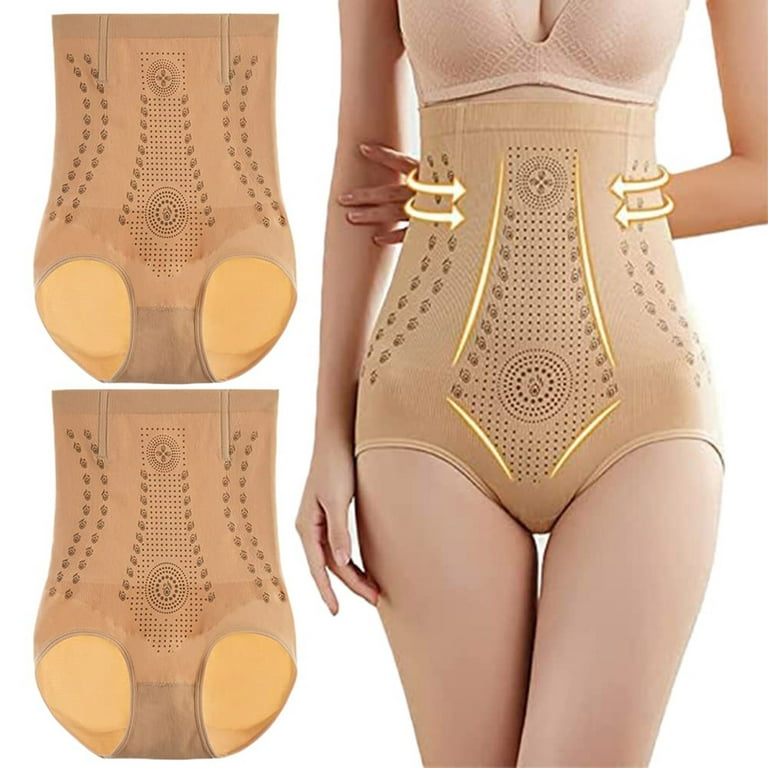 Shapewear For Women Tummy Control Strapless 2 Piece Far Infrared Negative  Oxygen Valentine Gift Honeycomb Briefs Breathable Body Shapers Beige XXL