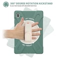 thumbnail image 6 of TOP SHE Case for Samsung Galaxy Tab S7 FE 5G (12.4"), Galaxy Tab S7+ Plus Case (12.4 Inch) - Multiple Protection Hard Plastic Silicone Shockproof Cover with Rotating Stand /Hand Strap (Dark Green), 6 of 9