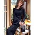 thumbnail image 6 of Women's Long Sleeve Maxi Dress Scoop Neck Bodycon Casual Dresses Going Out Outfits Black S, 6 of 8