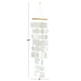 thumbnail image 3 of DecMode 20" White Capiz Shell Waterfall Geometric Windchime, 3 of 7