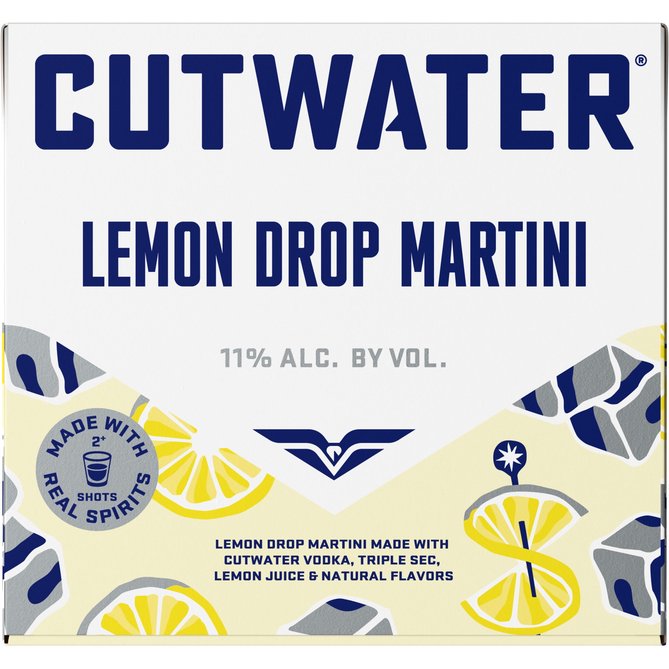 Cutwater Lemon Drop Martini 4 pack 12 fl oz Aluminum Cans, 11% ABV
