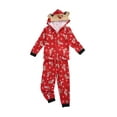 thumbnail image 3 of Family Christmas Pajamas Elk Snowflake Printing Long Sleeve Zipper Hooded Tops + Pants Sleepwear for Mother/Father/Kid, 3 of 10