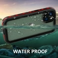 thumbnail image 5 of Feishell for iPhone 14 Waterproof Case Built-in Screen Protector Clear Water Proof Shockproof Dustproof Snowproof Full Body Rugged Transparent Underwater Phone Case,Red, 5 of 15