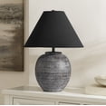 thumbnail image 4 of SAFAVIEH Naomi 22" Modern Ceramic Grey Table Lamp with Black Shade, 4 of 6