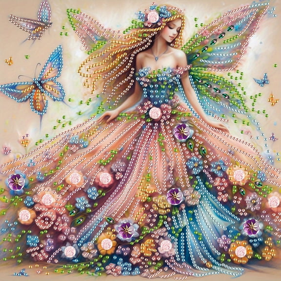 Butterfly Elegance Lady Diamond Art Painting Kit