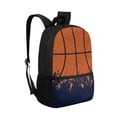 thumbnail image 2 of KUIFORTI Kids Girls Boys Schoolbag Ergonomic Backpack 17 Inch Students School Stationery Bag for Teens Children Toddlers,Basketball Pattern, 2 of 6