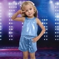 thumbnail image 2 of Zshosam Kids Summer Outfits Girls Toddler Baby Girls Clothes Cute Short Sleeve T-Shirt + Floral Printed 2pcs Summer Shorts Set for Girls Size 3T 4T,(Sky Blue 3-4 Years), 2 of 5