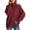 Wine Red, variant on Women Turtleneck Sweater Solid Color Long Sleeve Pullover Tops Knitwear for Fall Warm Streetwear
