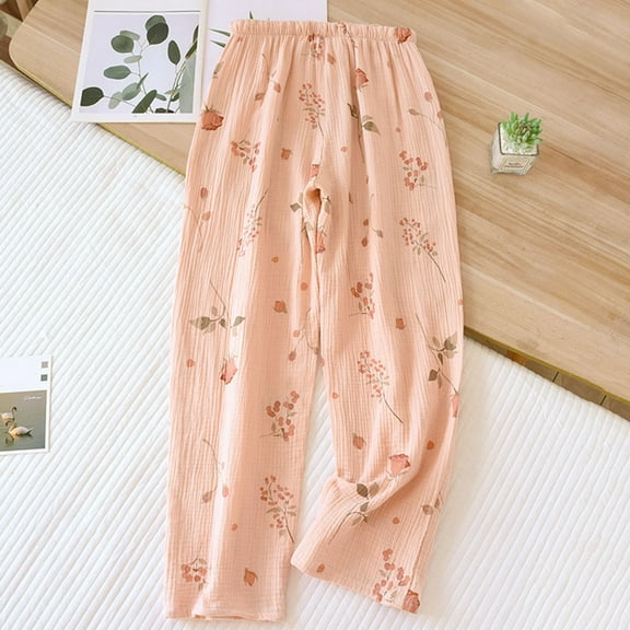 Censtreet Women's 100% Cotton Woven Poplin Sleep Pajama Pants