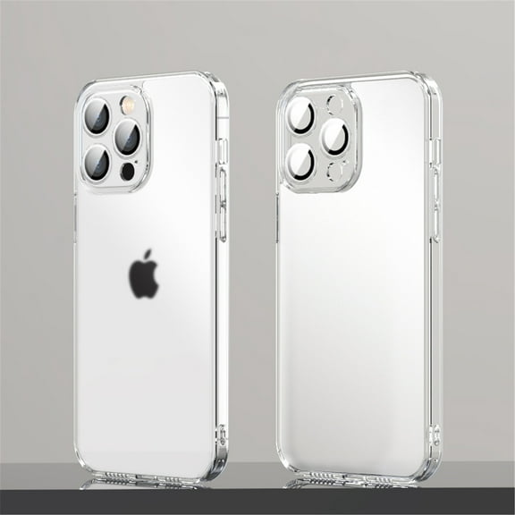 Frosted Case for iPhone 14 Pro Max, Rugged PC Soft TPU Translucent Slim Profile Cover with Eagle Eyes Glass Lens Protector Film Non-Yellowing Anti-Falling Case for iPhone 14 Pro Max, Clear