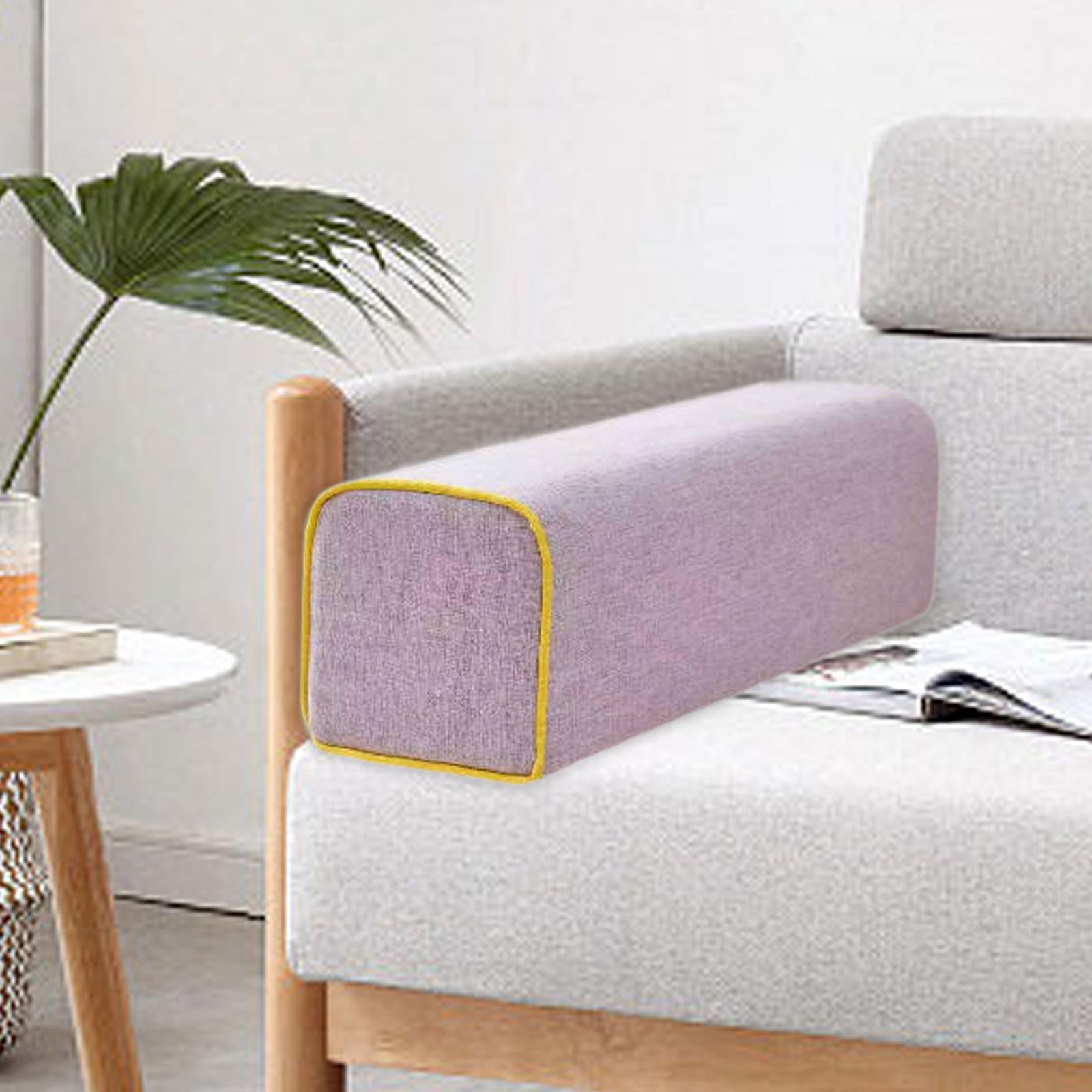 WLPZXP Armrest Cushion for The Couch, Linen Armrest Cushion, Ergonomic, Washable Cover, violet