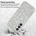 thumbnail image 4 of Compatible with Samsung Galaxy A54 Case Glitter, Ultra Slim Sparkly Samsung A54 Phone Case Cute with Silicone Shockproof Protective Bumper Cover for Women (Silver), 4 of 14