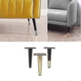 thumbnail image 4 of Juego de 4 patas para muebles, patas de sofá inclinables, patas de mesa, patas de gabinete, patas de mesita de noche de metal, para mesas de café, armarios y sofás, capacidad de carga 300 kg, dorado,, 4 of 5