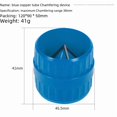 thumbnail image 3 of Professional Plumbing & Construction Tool: Blue Copper Pipe Chamfering Device with Inner/Outer Reamers – Efficient Deburring, Grinding & Trimming for Plastic Water Pipes, 46.55mm Max Diameter,, 3 of 6