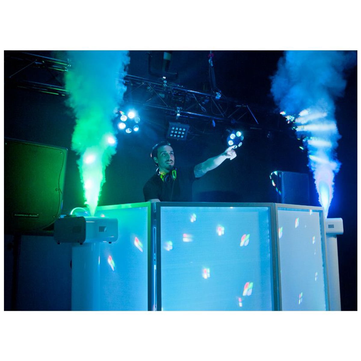 American DJ Eliminator Lighting VF Volcano EP 6x 3W RGB LED Vertical Fog Machine