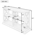 thumbnail image 7 of Console Table, Narrow Sofa Entry Table with 3-Tier Open Storage Spaces & "X" Legs, Pine Wooden Table Hallway Table Entry Table Entryway Shelf for Living Room, White Wash, 7 of 7