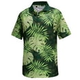thumbnail image 1 of Monterey Club Men's Forest Leaves Print Golf Polo Shirt #1688, 1 of 2