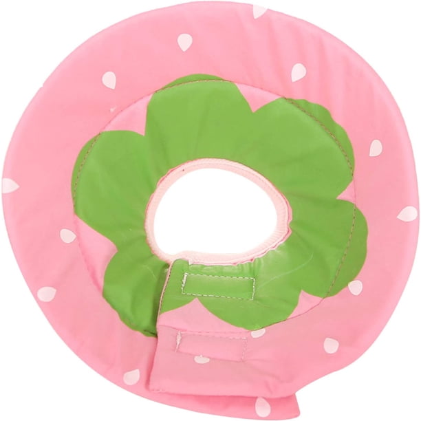 Lindo collar protector para perros, collar isabelino para gatos, collar cónico ajustable y lavable, collar cónico anti-mordeduras para gatos y perros, fresa-S