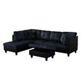 Aukfa Sectional Sofa, 3 Piece Living Room Couch with Storage Ottoman