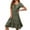 Army Green, variant on WTOBBY Women's Square Neck Tiered Summer Dresses Casual Floral Short Sleeved A-Line Swing Flowy Dress, Boho Sundress for Beach Style,Yellow L