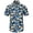 Navy Blue Floral-01, variant on Sumtumn Hawaiian Shirt for Men,Summer Beach Short Sleeve Button Down Shirts Black Palm Clothing