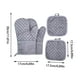 thumbnail image 2 of Juego de 4 Manoplas y Agarraderas para Horno | Guantes Resistentes Al Calor Hasta 260 °C | Agarre Antideslizante de Gel de Sílice | Guantes de Cocina Largos y Protectores con Presillas | Seguridad pa, 2 of 5