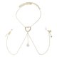 thumbnail image 2 of Love Heart Nipple Chain Tassel Rhinestone Chest Chain Design Body Chain Women's, 2 of 2