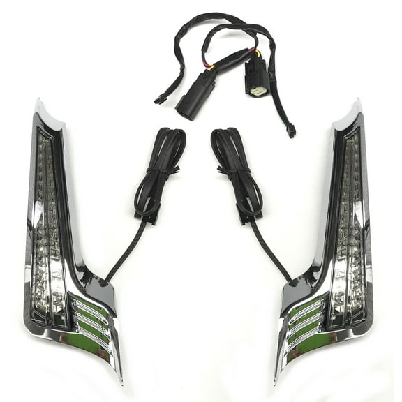 CIRO Filler Panel Lights for '14-up Street Glide/Road Glide/Road King Special with All Red LEDs in Chrome (40045)