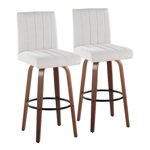 LumiSource Hank 30" Fixed-Height Barstool - Set of 2