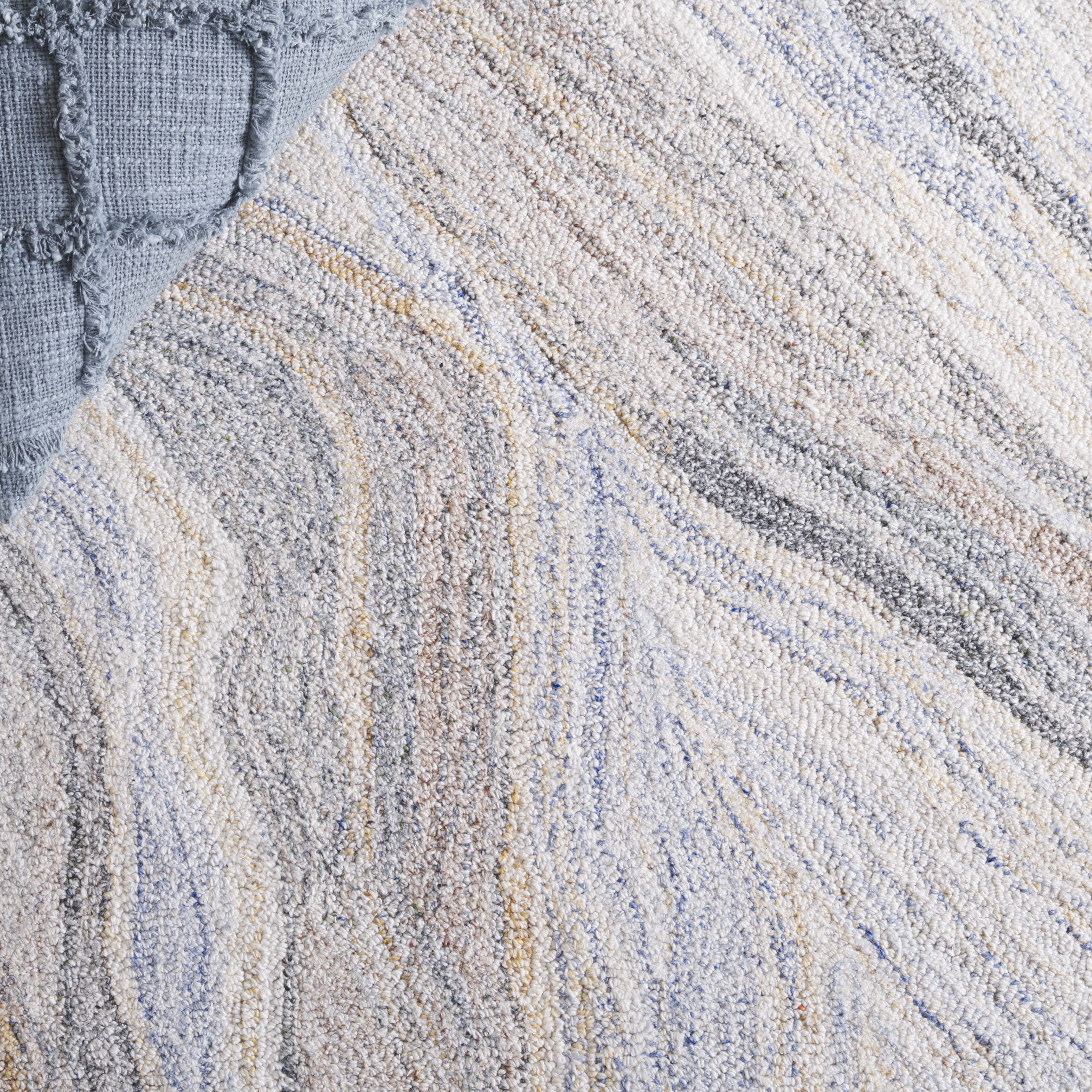 SAFAVIEH Renewal Rory Abstract Area Rug, Beige/Gray, 6' x 6' Round