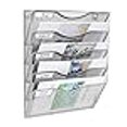 thumbnail image 3 of EasyPAg 5 Pockets Wall File Holder Organizer Hanging Magazine Rack,Silver, 3 of 4