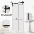 thumbnail image 5 of 36" X 84"eight White Primed Solid Core And Mid Bar Brace Bi-Fold Barn Door With Hardware Kit, 5 of 9