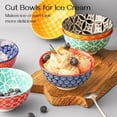 thumbnail image 4 of 10 oz Small Bowls Set of 6 - Ceramic Ice Cream Bowls, Small Dessert Bowls for Cereal, Snacks, Dipping Bowl for Kirchen, Decorative Bowls, Dishware and Microwave Safe, Portion Control Bowl, 4 of 8