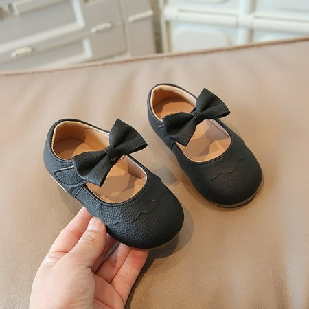 Abomasnow Little Child Girls Shoes for 2~11 Years Old Toddler Small Leather Single Mary Jane Dress Shoes Ballet Princess Flats Dance Girls Performance Big Kids Shoes