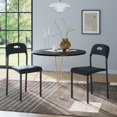 thumbnail image 1 of QinaQin Dining Chairs Set of 2, Stackable Plastic Kitchen Chairs with Metal Legs, Waterproof and Stain-Resistant, 1 of 7