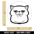 thumbnail image 2 of Unamused and Unhappy Cat Loaf Self-Inking Rubber Stamp Ink Stamper - Orange Ink - Medium 1 Inch, 2 of 7