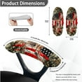 thumbnail image 6 of Xoenoiee Deer American Flag Camo Print Office Chair Cover Universal Chair Seat Covers with Armrest Covers, 3 Pieces Stretchable Computer Chair Slipcover Washable Rotating Desk Chair Protector, L, 6 of 6