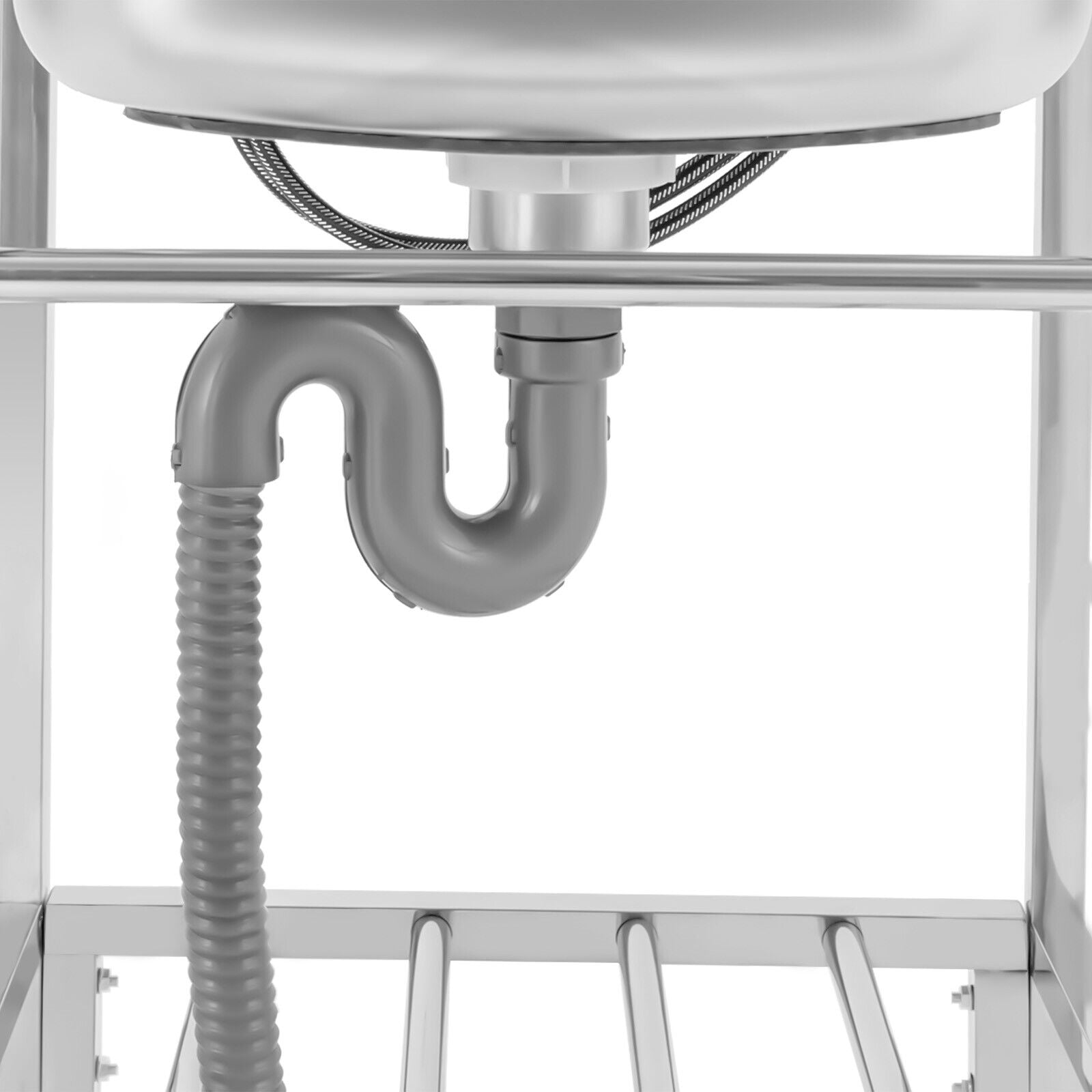 Stainless Steel Single Bowl Utility Sink Freestanding Basin Sink for Laundry Room Bathroom Kitchen