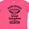 thumbnail image 4 of Inktastic Handpicked for Earth by My Great Grandma in Heaven Boys or Girls Toddler T-Shirt, 4 of 5