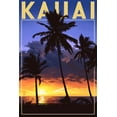 thumbnail image 3 of Kauai, Hawaii, Palms and Sunset (100% Cotton Canvas Reusable Tote Bag), 3 of 3