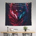 thumbnail image 2 of Sikiie Cool Wolf Head tapestry wall hanging home decor for bedrooms, living rooms, dorms 60x51in, 2 of 6