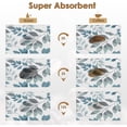thumbnail image 5 of Coffee Mat for Countertops, Floral Leaves Blue Dish Drying Mat 2 Pcs for Kitchen Coffee Bar Accessories, Coffee Maker Espresso Machine Dish Rack Hide Stain Rubber Backed 12x19in, 5 of 6