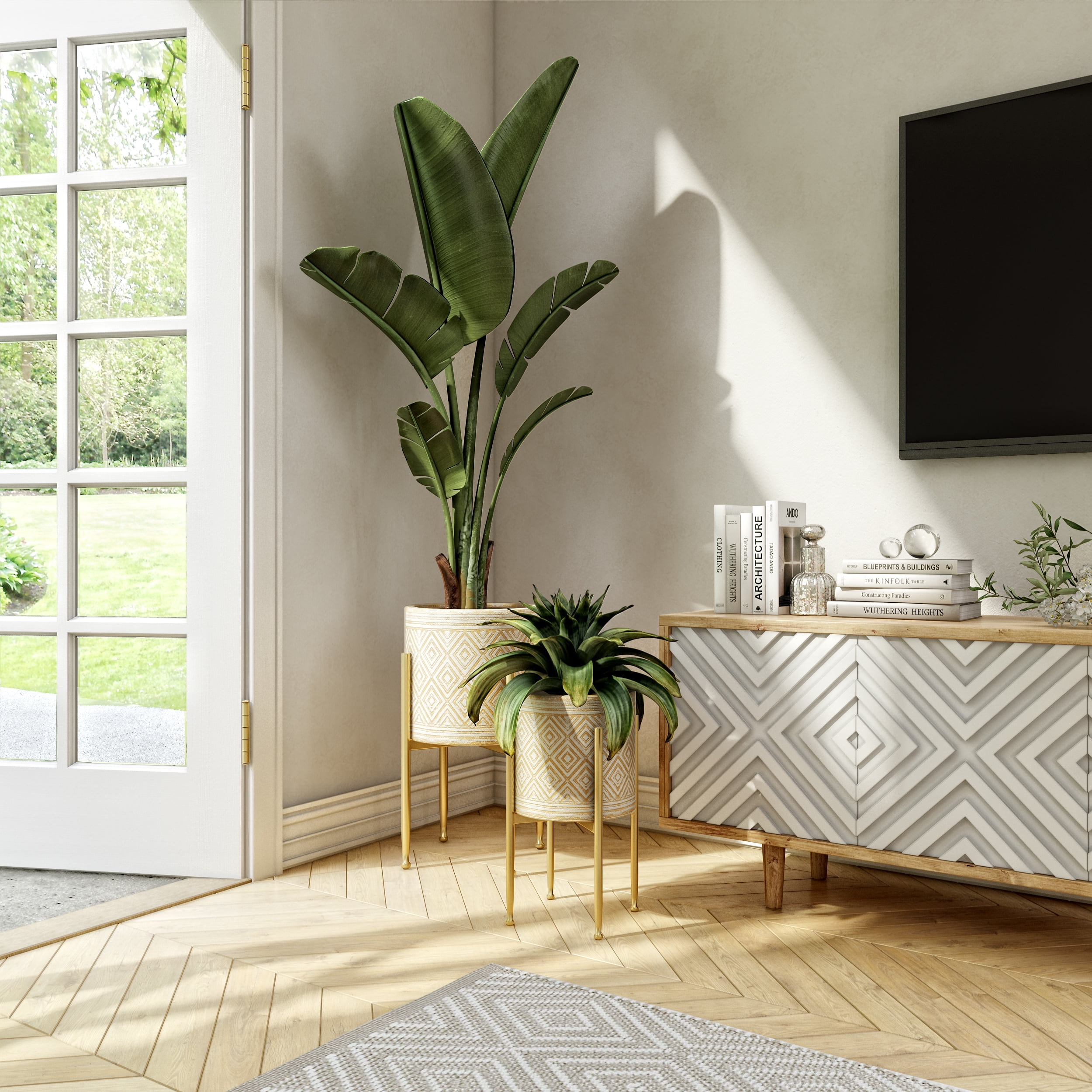 Aspire Home Accents Eisley Modern Planters (Set of 2)