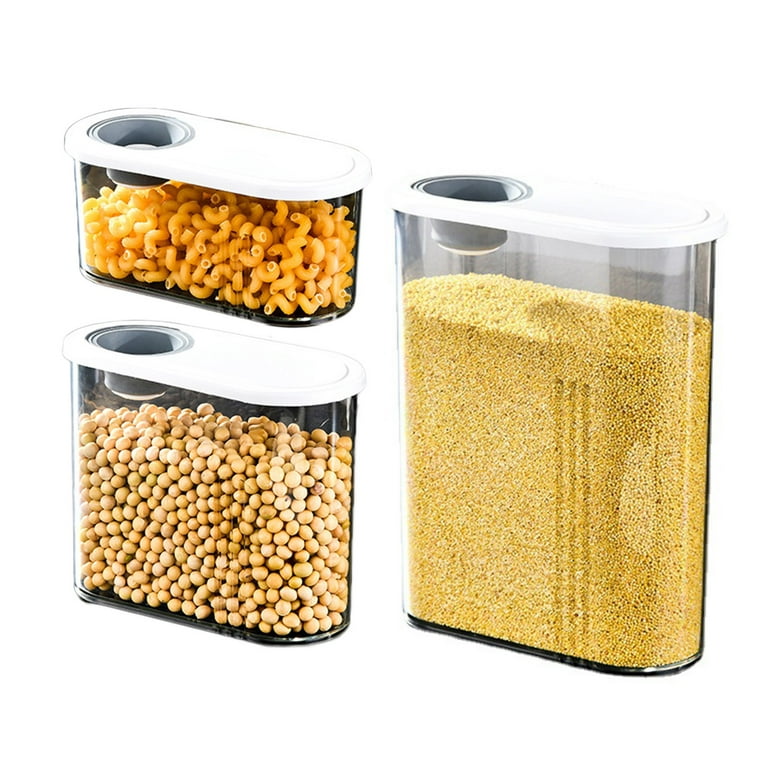 Food Storage Container for Pantry Organization with Lids, BPA Free Plastic Food Containers for Flour and Sugar Storage, Size: 28.7 oz, Yellow