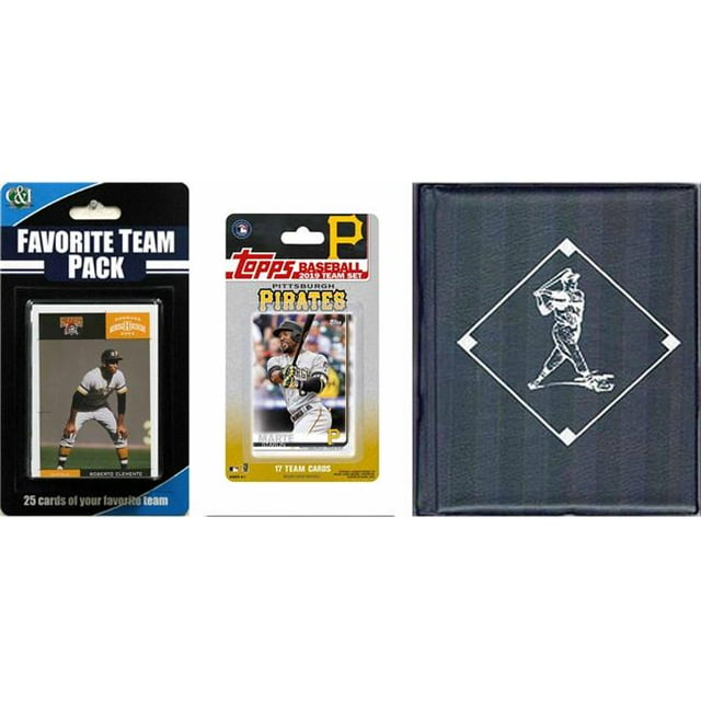 C&I Collectables 2019PIRATESTSC MLB Pittsburgh Pirates Licensed 2019 Topps Team Set & Favorite Player Trading Cards Plus Storage Album
