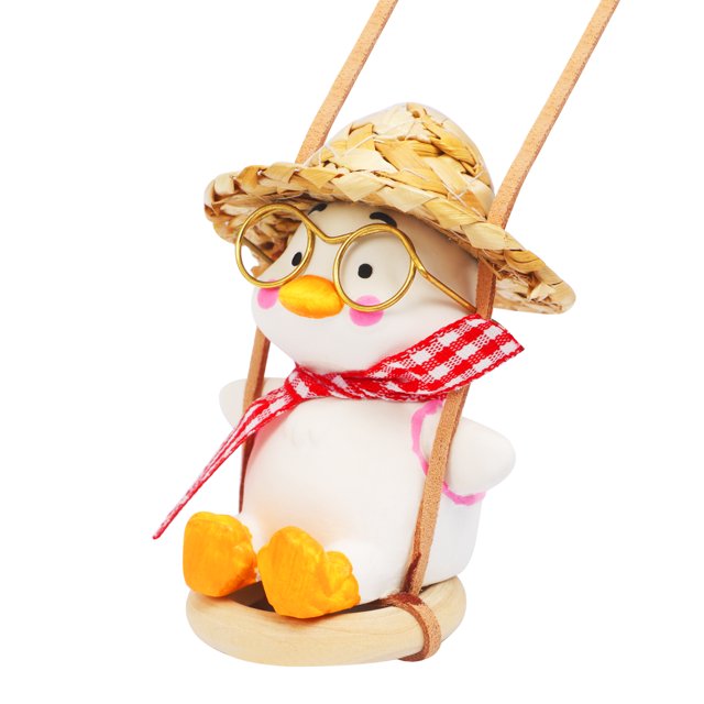 Skycase Swinging Duck Car Hanging Ornament,Car Rear View Mirror Pendant,Cute Swinging Sunglasses
