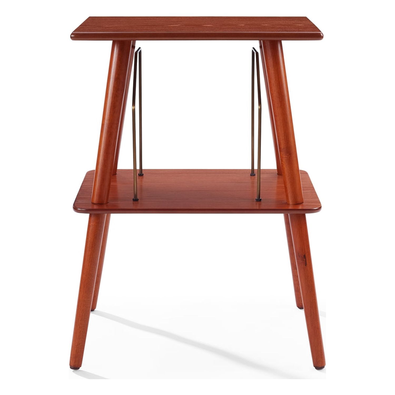 Crosley Furniture Manchester Mid-Century Wood Metal Turntable Stand in Paprika - image 3 of 5