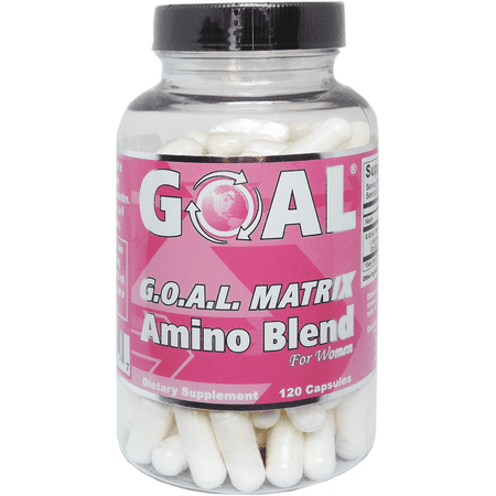 GOAL Naturals - G.O.A.L. MATRIX Amino Acids Complex Pills for Women Silver Label 120 Capsules Easier to Swallow - L-Glycine L-Ornithine L-Arginine L-Lysine Combination Anti-Aging