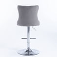 thumbnail image 6 of Newboti Swivel Velvet Barstools Adjusatble Seat Height from 25-33 Inch, Modern Upholstered Chrome base Bar Stools with Backs Comfortable Tufted for Home Pub and Kitchen Island（Gray,Set of 2） 80163, 6 of 15